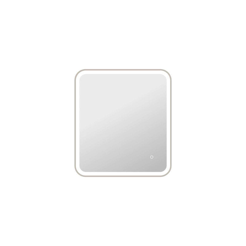 30 Inch Rectangle LED Front and Backlit Wall Mirror in Silver, Silver, 30" x 27"