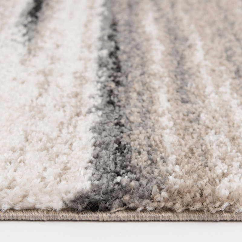 Tapis brun à motif abstrait Kinsman, Rectangle 6'7" x 9'6"