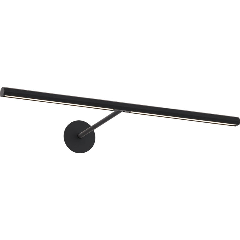 Plural Faceted Picture Light, Nightshade Black, 0.7" H x 18" W x 8.9" D, 13.5