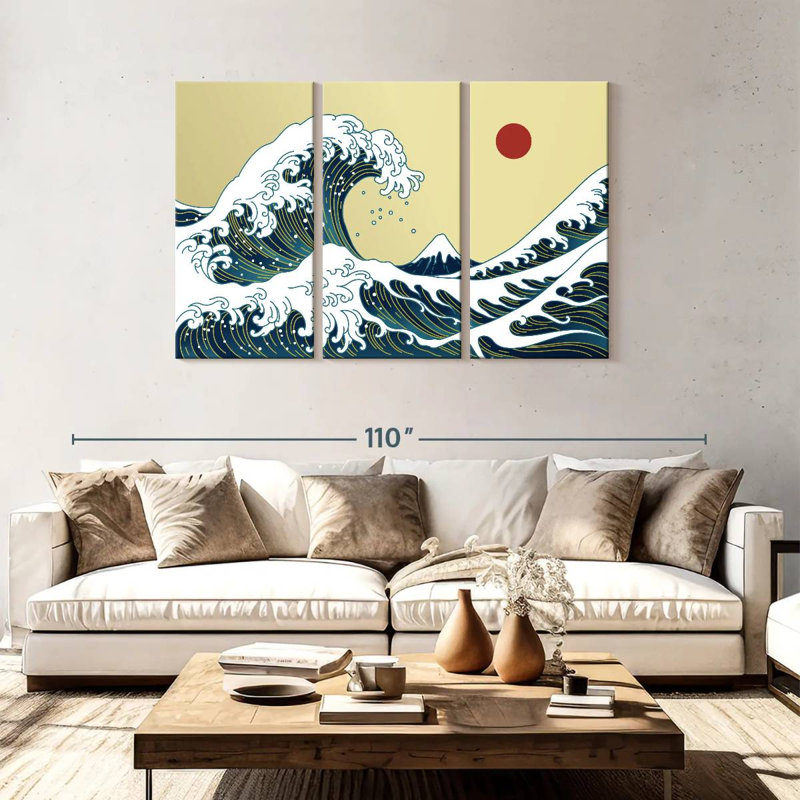 Gillard Great Wave Off Kanagawa, 48" H x 74" W