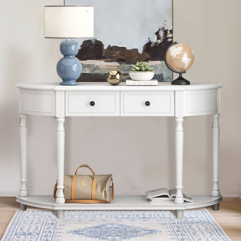 Console Roshawna 52, Blanc, Blanc