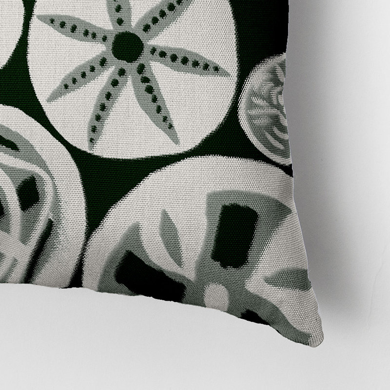 Housse et insert de coussin d'extérieur pour l'extérieur, 18" x 18", Vert foncé