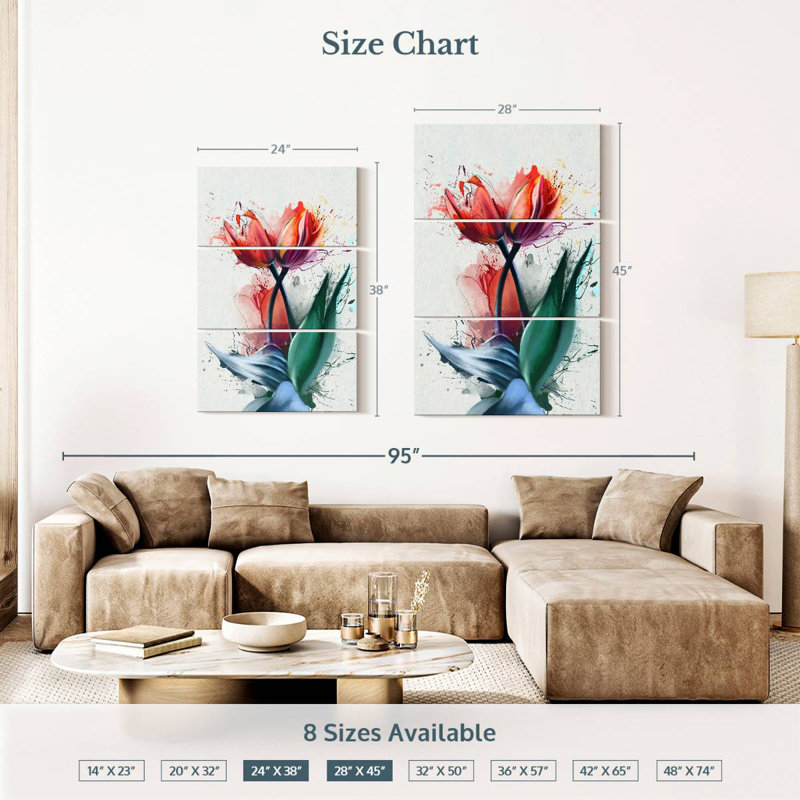 Tulips, 45" H x 28" W