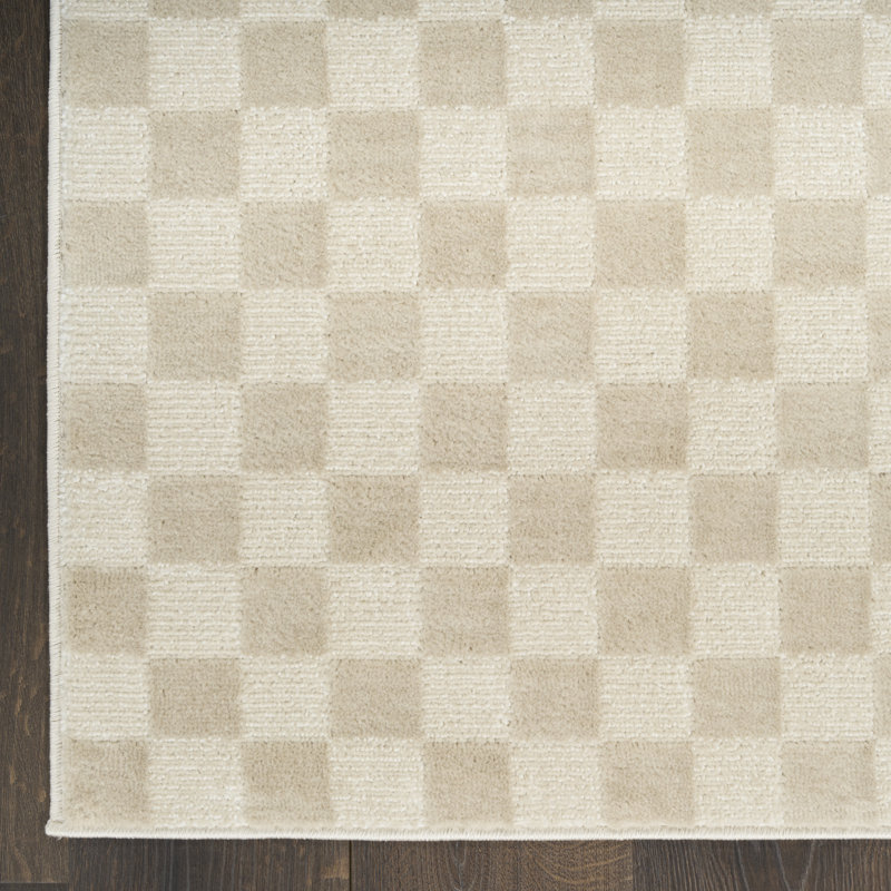 Gracie Oaks Corrigan Beige Modern Indoor Rug, Rectangle 5'3" x 7'3" 