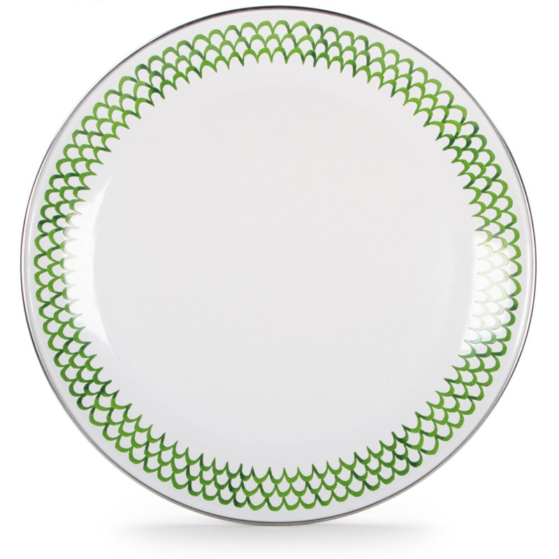 Set of 2 Green Scallop Chargers
