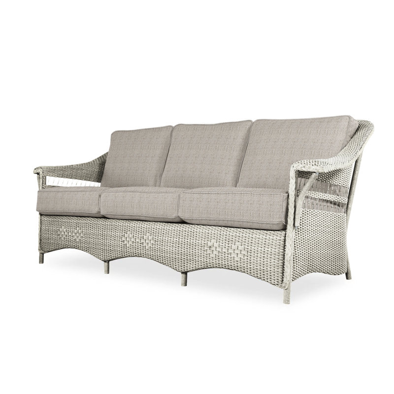 Nantucket Outdoor 3 - Seat Patio Sofa, Berkely Hall Green, Linen