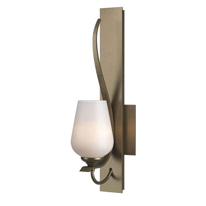 Flora 1 - Light Dimmable Armed Sconce, Soft Gold, Opal White