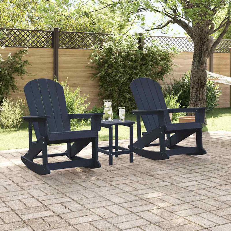 vidaXL Garden Lounge Set HDPE, Navy Blue