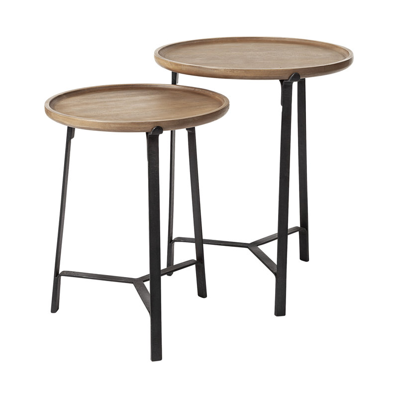 Solid Wood Nesting End Table