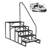 RV Stairs 5 Step, RV Steps Anti-Slip, Hot Tub Steps with Handrail, 660 lbs Hot Tub Steps Step Ladder for 5th Wheel RV, Mobile Home Stairs