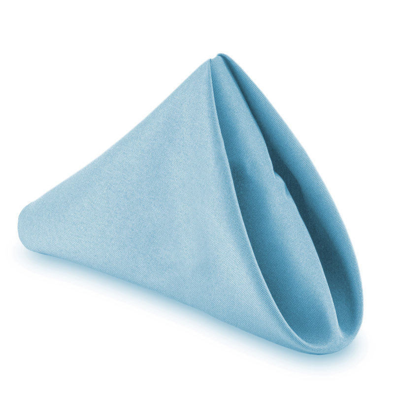 Polyester Square Napkin,  Baby Blue