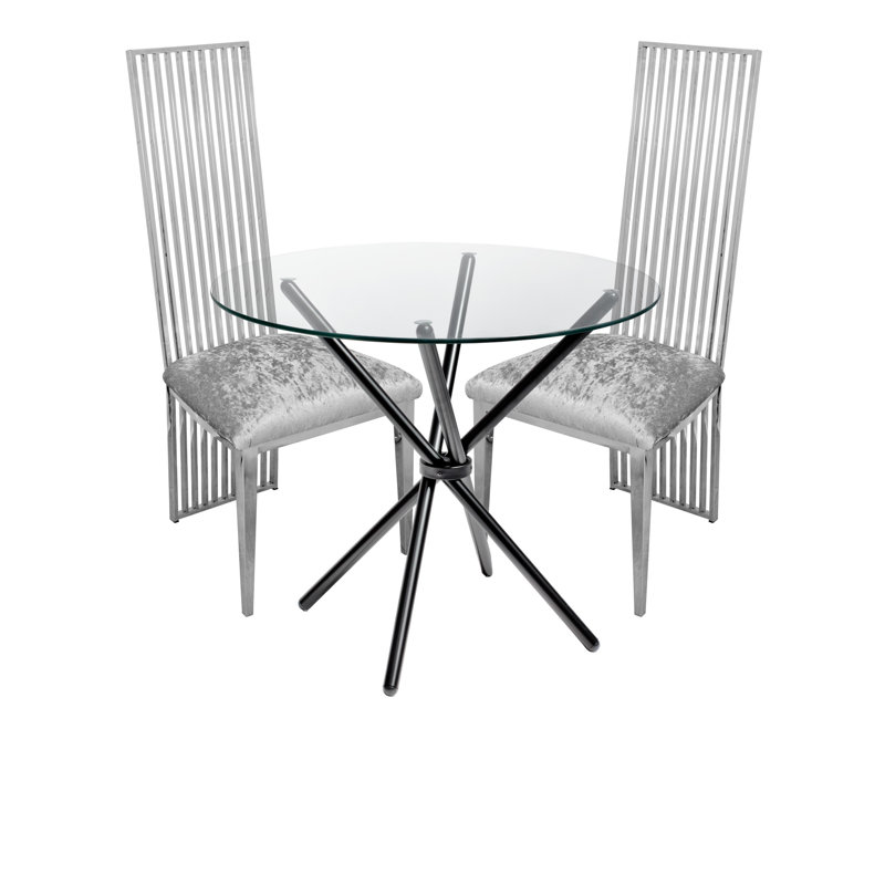Polen 2 - Person Dining Set, Black