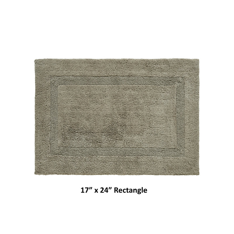Rozanne Reversible Cotton Bath Rug, Beige, 17" x 24" Rectangle