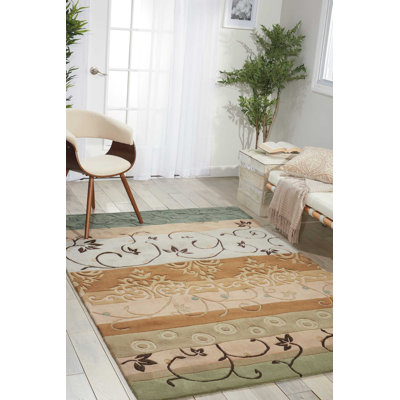 Tapis argenté contemporain fait à la main Asuncion