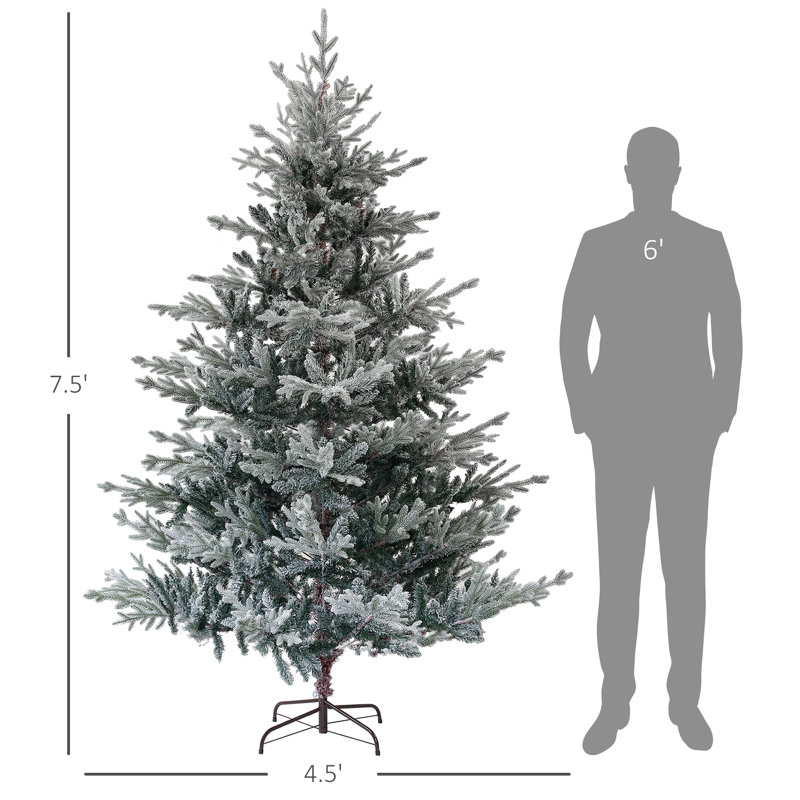 Arbre de Noël Winter Charm avec branches enneigées et matériaux ignifuges