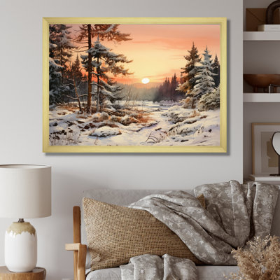 Winter Winter Tree Horizon sur toile