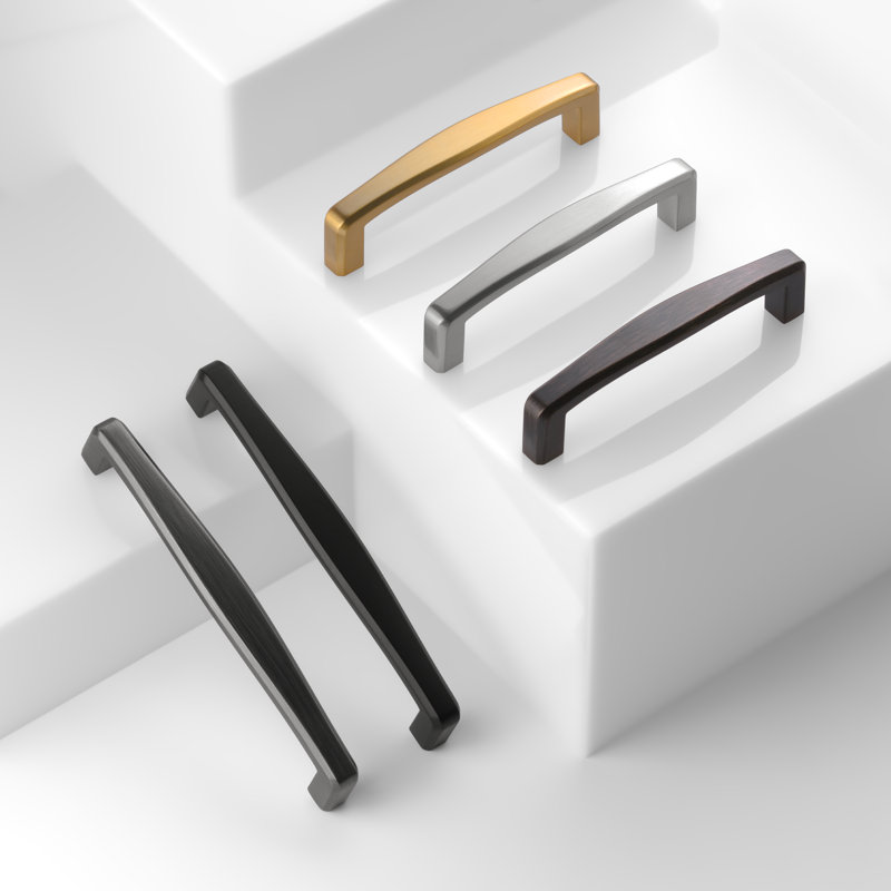 Nouvelle collection de poignées de tiroir à poignées arquées 3,75 po 5 po 6,3 po, Bronze frotté à l'huile, 6.3"