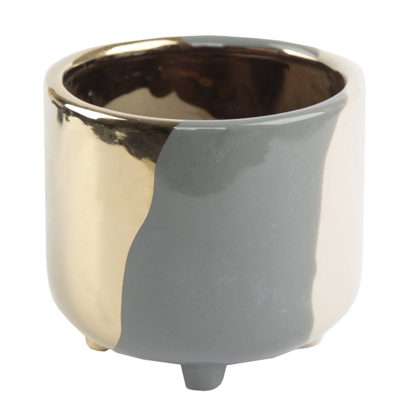 Pimentel Handmade Ceramic Pot Planter, Gray
