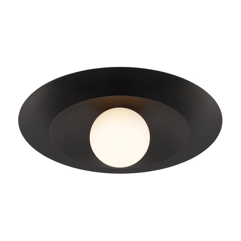 Plafonnier 1 lumière Sherrer, Noir mat