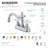 Kingston Brass Heritage Two-Handle 3-Hole Deck Mount 4" Centerset Bathroom Faucet with Plastic Pop-Up-40186808