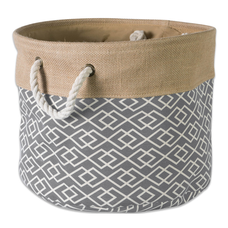 Corbeille en tissu Easingwold, H 9 po x l 12 po x P 12 po, Gris