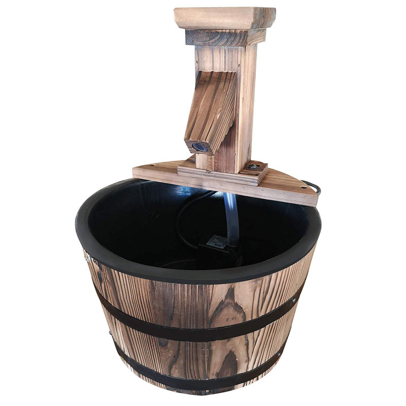 Barrister Wood Weather Resistant Floor Fountain