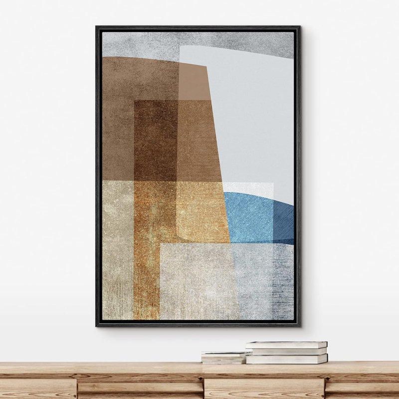 Illustration de style abstrait moderne de style Mid-Century, Noir, H 36 po x l 24 po