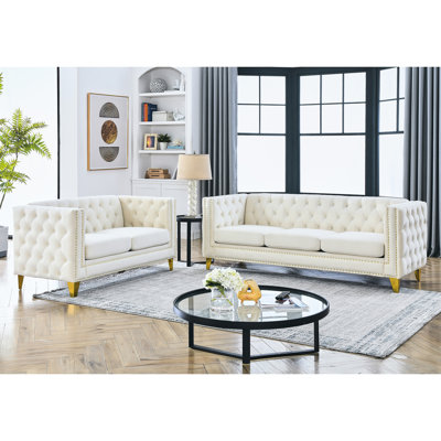 Swiftly Delivered Beige Velvet 3 And 2 Merge 3 & 2 Seater Blend With Expedited Delivery Service