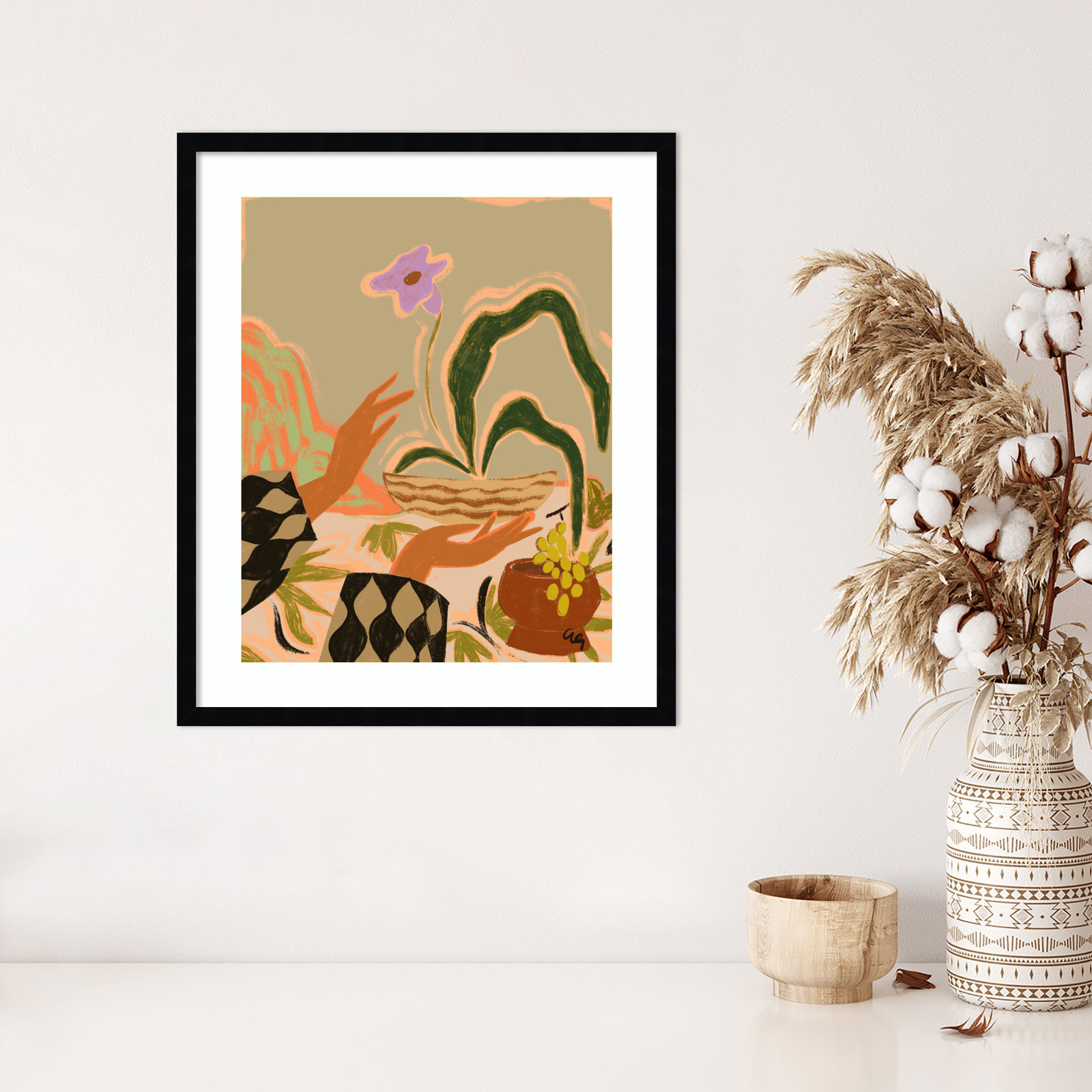 The Power Of One by Arty Guava Wood Framed Wall Art Print, Black , 25" H x 21" W