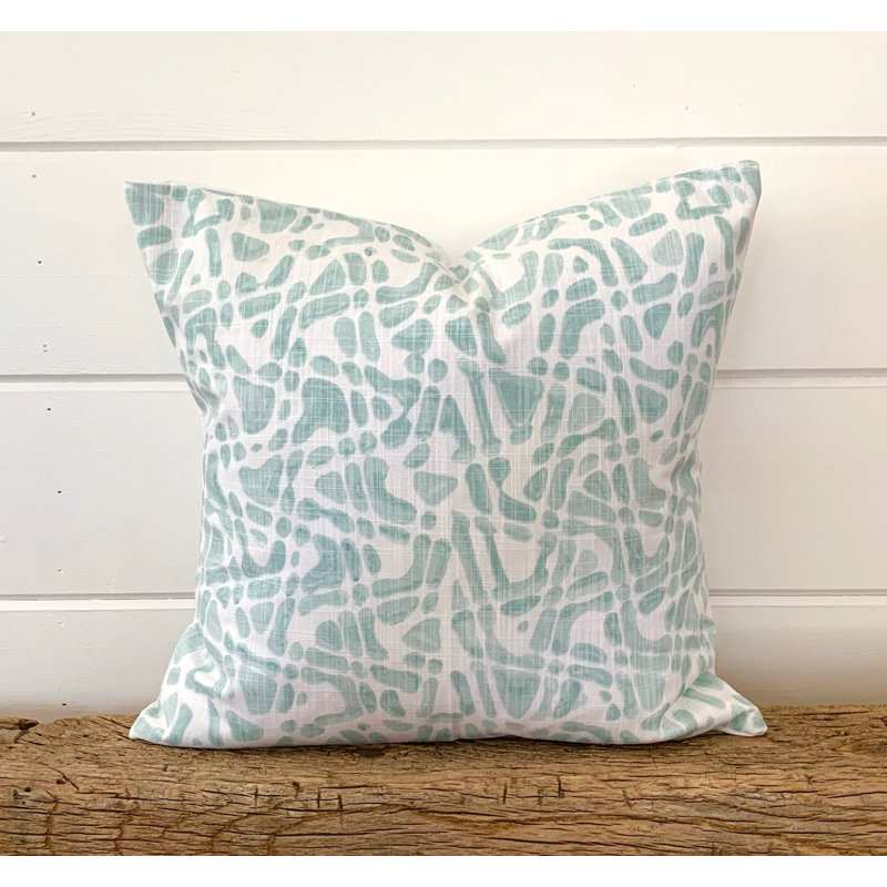 Abstract Cotton Reversible Pillow Cover, 17.5" x 17.5"