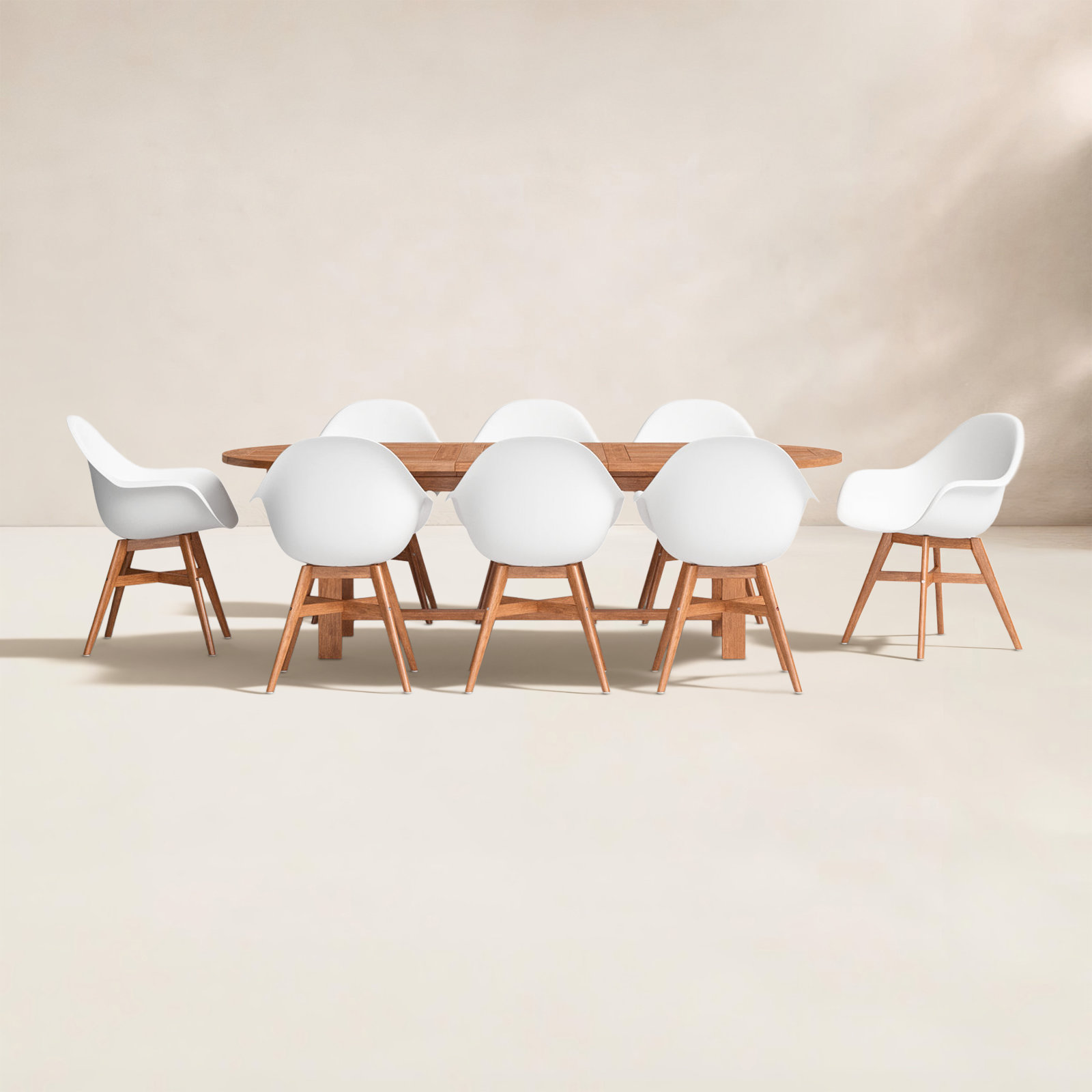Anautica 59" Eucalyptus Patio Dining Set