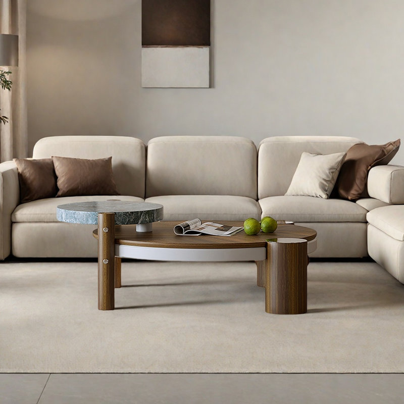 Table basse ronde en bois