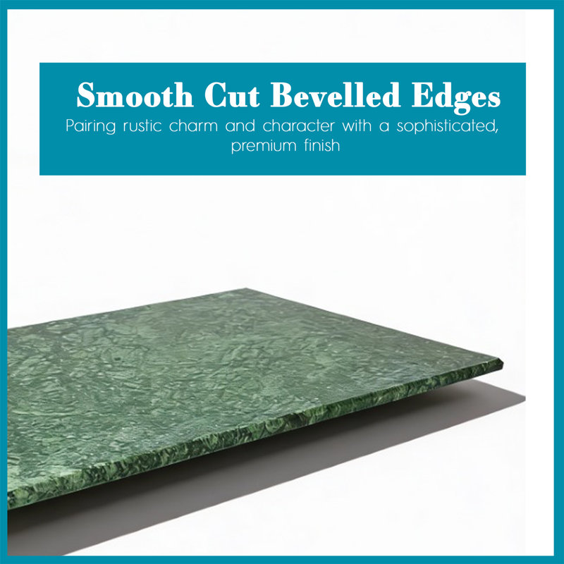 Argon Tableware - Marble Serving Board, Green, 1cm H x 17.5cm W x 32.5cm L
