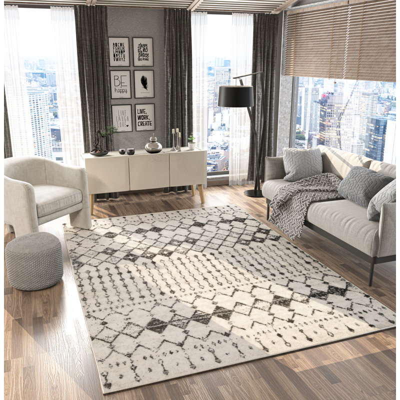 Tapis intérieur / extérieur en laine Aryanni, Rectangle 8 pi x 11 pi