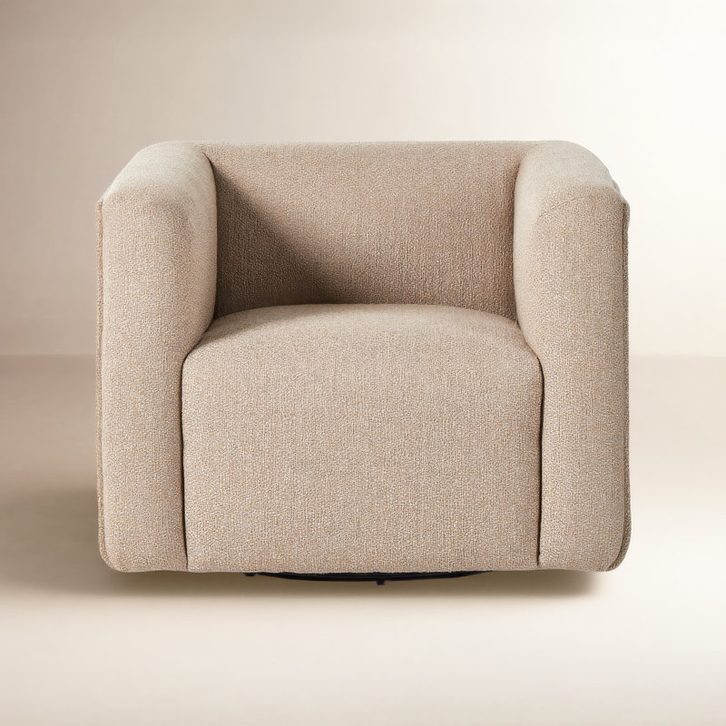 Sweeney Swivel Chair, Kerbey Camel Polyester Blend