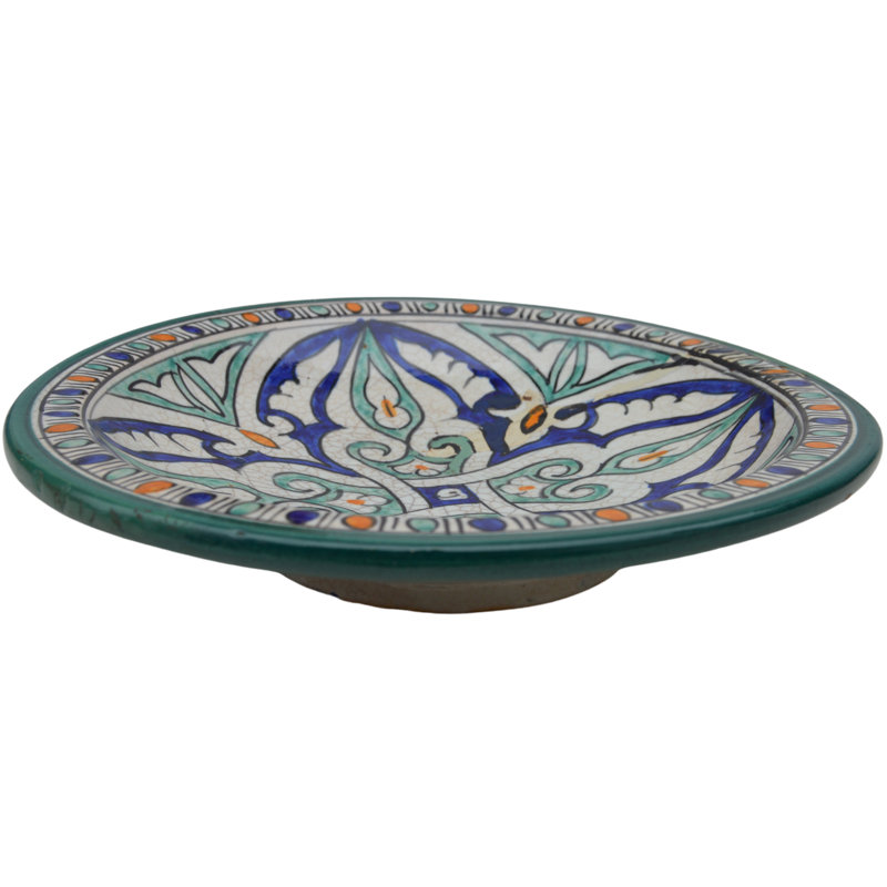 Assiette décorative en céramique à motif andalou de la fin du 19e siècle