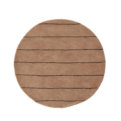 Striped Area Rug in Choko