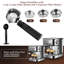 Porte-filtre expresso 51 mm, support pour machine à café à 3 oreilles avec double bec verseur, comprend des paniers-filtres simples et doubles, tasse à expresso en acier inoxydable 304 de qualité alimentaire avec poignée noire, compatible avec les machines à expresso Plum Chef 51 mm et autres.