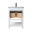 Meuble-lavabo simple 24 po avec comptoir en céramique Vicini-94088329