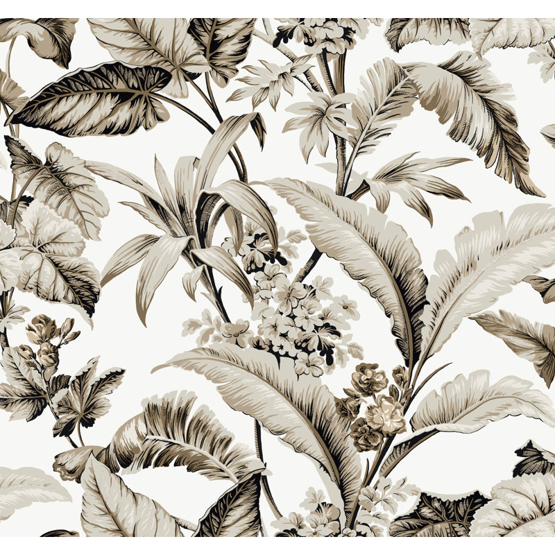 Mystic Isle Floral Wallpaper Double Roll by Ronald Redding, Neutral