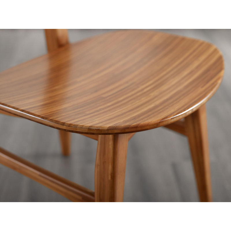 Chaise d'appoint en bois massif Ayela, Wood, Amber