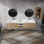 Meuble-lavabo mural élégant avec rangement abondant et attrait moderne