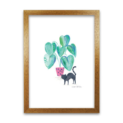Cat And Hpouse Plant by Laura Irwin - Print