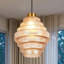 Luminaire suspendu simple en verre ambré Pagoda