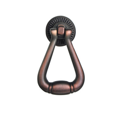 Utopia Alley Soffi Cabinet Ring Pull Knob - Decorative Cabinet Drop Pull Knobs For Cabinets And Drawers - Vintage Cabinet Hardware With Hand Finished Oil Rubbed Bronze - Metal Drawer Pull Knobs 2.0" (Set Of 5)