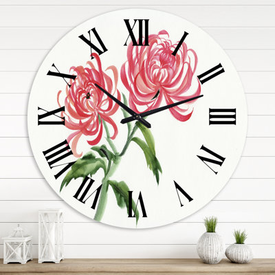 Rétro horloge murale mauve