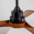 42 Inch Modern Black Ceiling Fan With Light 3 Abs  Blades Remote Control Reversible Dc Motor With Dimmable Led