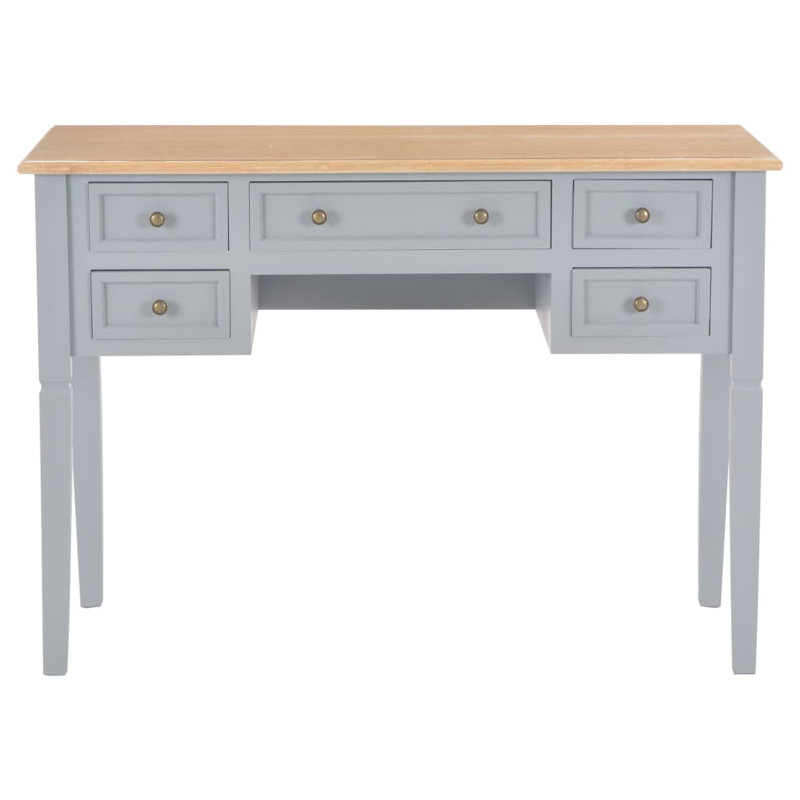  Bureau d'ordinateur en bois gris pour bureau à domicile 109,5 x 45 x 77,5 cm
