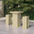 Perris Union Rustic Bar Set with Solid Wood Outer Material