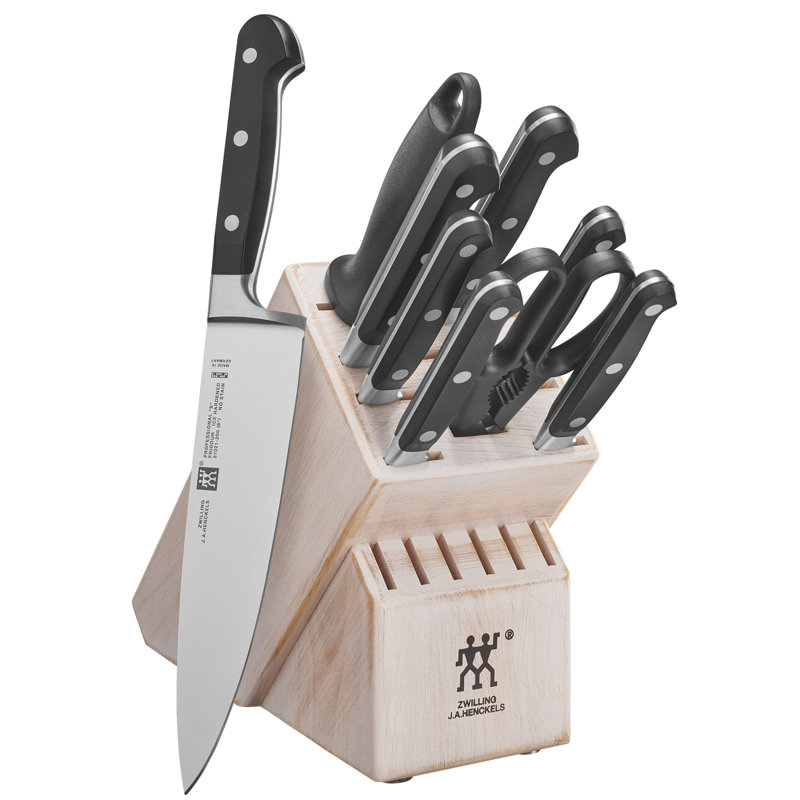 Zwilling Professional "S" 10-piece Knife Block Set, Rustic White
